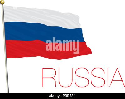 Russia federation official flag, vector illustration Stock Vector Image ...