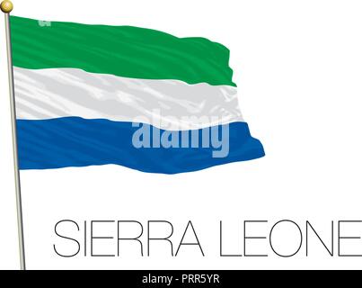 Sierra Leone official flag, vector illustration Stock Vector