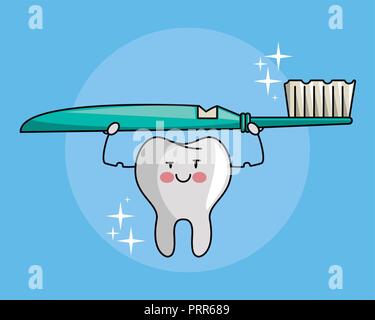 tooth and mouthwash in cartoon holding hands in watercolor silhouette ...