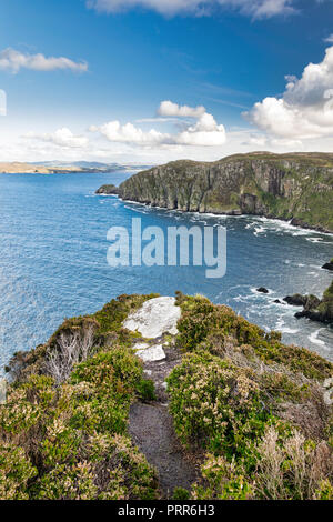 This is a picture of the sea cliffs at Horn Head in Donegal Ireland Stock Photo