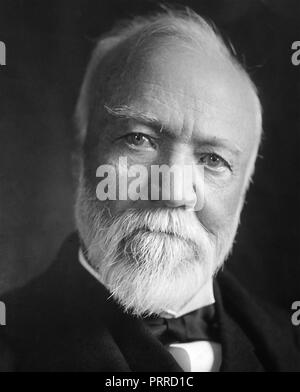 ANDREW CARNEGIE (1835-1919) Scottish-American industrialist and philanthropist about 1912 Stock Photo