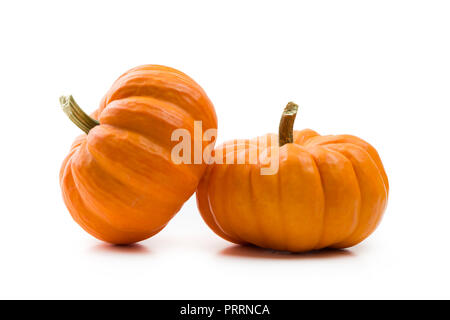 Fresh orange miniature pumpkin isolated Stock Photo