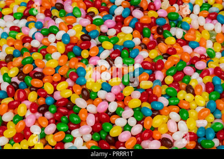 Colorful jellybeans background Stock Photo