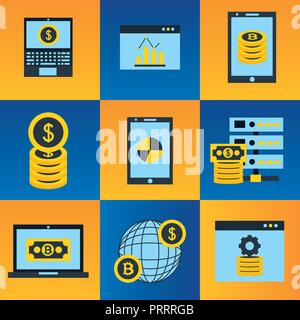 fintech business concept Stock Vector