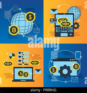 fintech business concept Stock Vector