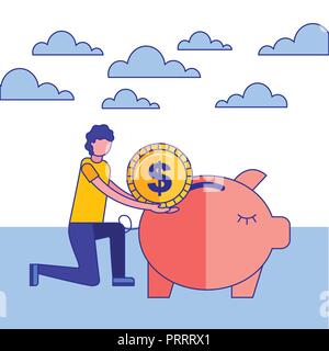 fintech business related Stock Vector