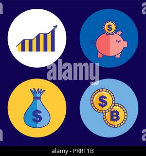 fintech business related Stock Vector