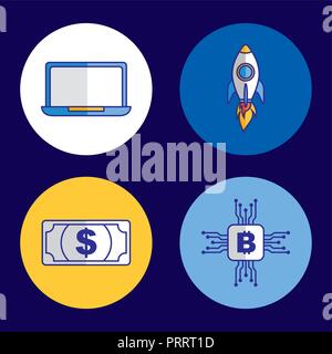 fintech business related Stock Vector