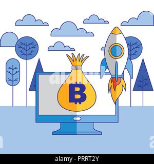fintech business related Stock Vector