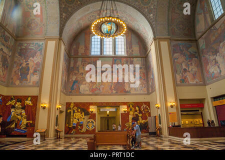 Foyer inside Los Angeles Central Library, Los Angeles, California, USA Stock Photo