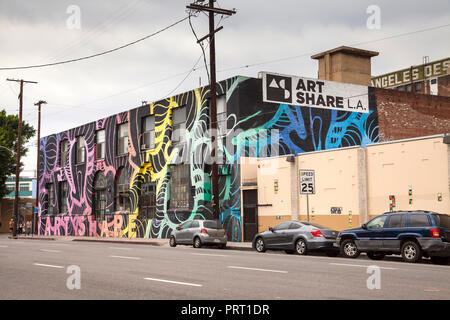 Mural in Art District, Los Angeles, California, USA Stock Photo