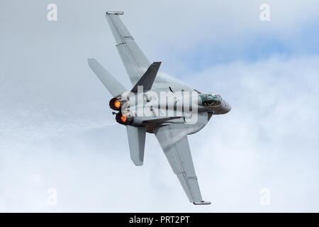 Royal Australian Air Force (RAAF) Boeing F/A-18F Super Hornet multirole fighter aircraft A44-206 based at RAAF Amberley in Queensland. Stock Photo