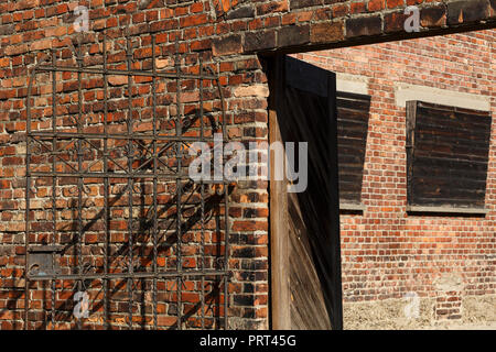 Oswiecim, Poland - August 22, 2018: Place of executions in former German Nazi Concentration and Extermination Camp Auschwitz-Birkenau. Stock Photo