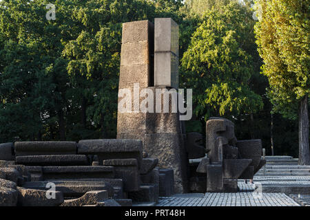 Oswiecim, Poland - August 22, 2018: Memorial and Museum Auschwitz-Birkenau, former German Nazi Concentration and Extermination Camp. Stock Photo