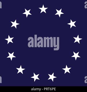 13 Stars Circle Vector Illustration Stock Vector