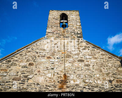 St Hywyn's Church Aberdaron - historic church on the Llyn Peninsula, last stop on the pilgrim route to Bardsey Island Stock Photo