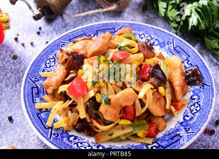 Asian food - bami goreng noodles Stock Photo