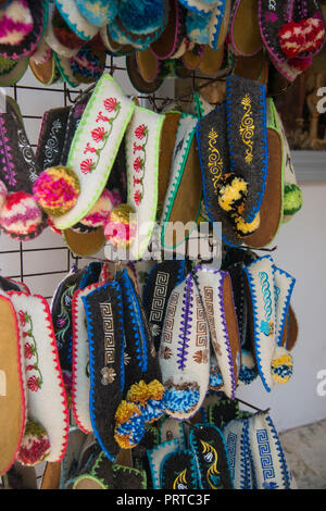 Greek slippers for sale Stock Photo