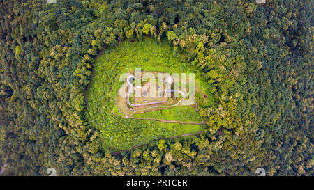 Tolmin Castle, or Castle on Kozlov Rob, above Tolmin, Slovenia Stock Photo