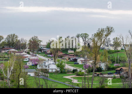 Housing subdivision adjacent to Interstate 70 Stock Photo