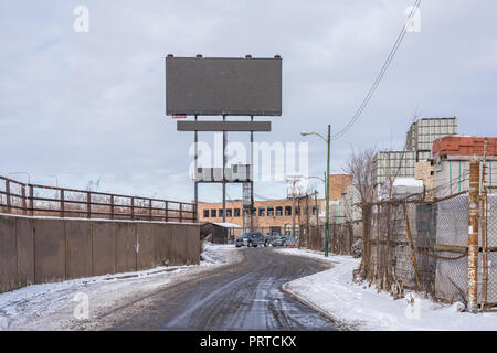 Industrial scene in the Goose Island area Stock Photo