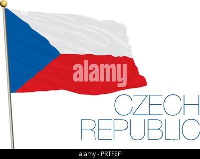 Czech Republic official flag, vector illustration Stock Vector