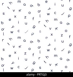 Letters seamless vector pattern monochrome color. Stock Vector