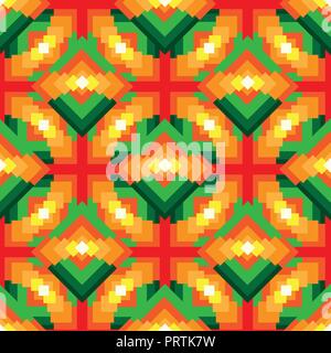 Abstract color geometric pattern. Quadratic abstract background Stock Vector
