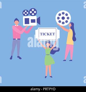 movie people production Stock Vector