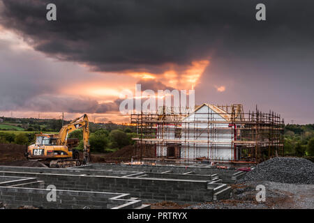 Carrigaline, Cork, Ireland. 29th April, 2017. The first of 800 homes that are to be constructed on a 100-acre site outside the town of Carrigaline Co. Stock Photo