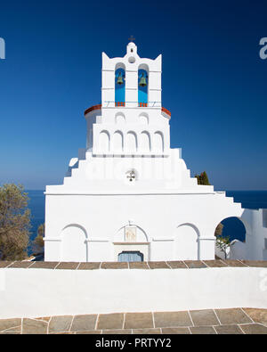 The monastery of Panagia Poulati on the Greek island of Sifnos in the Cyclades Stock Photo