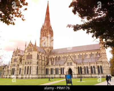 Salisbury Cathedra, Wiltshire, U.K. Stock Photo