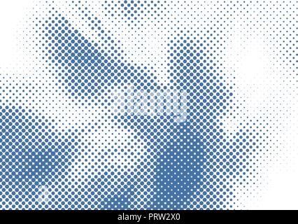 Blue halftone background for design. Vector illustration. Stock Vector