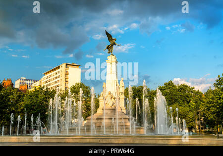 Sadi Carnot Monument with a fountain in Dijon, France Stock Photo