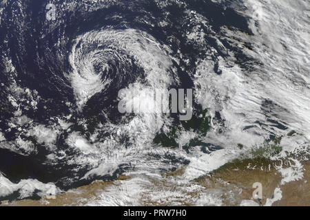 Hurricane from space. Satellite view. Elements of this image furnished by NASA Stock Photo