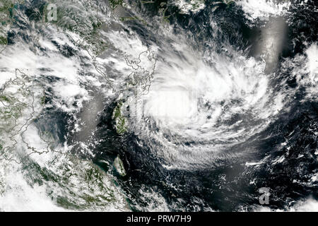 Hurricane from space. Satellite view. Elements of this image furnished by NASA Stock Photo