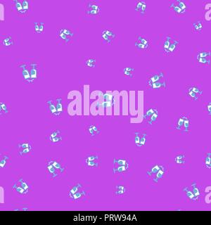 Two glasses with champagne seamless pattern. Pink background. Vector illustration. Stock Vector