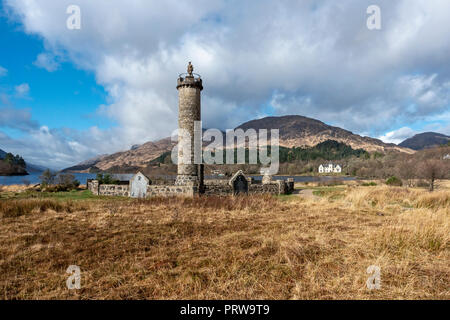 Prince Charles Edward Monument at Glenfinnan in Highland West Highlands Scotland UK Stock Photo