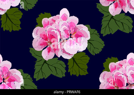 Floral seamless pattern with different flowers and leaves. Botanical illustration  hand painted. Textile print, fabric swatch, wrapping paper. Stock Photo