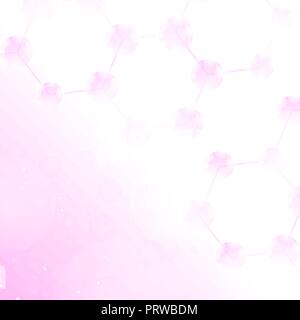 Structure Molecule and Communication. Scientific Background with Atom, Neurons or DNA. Genetic and Chemical Structure Stock Vector