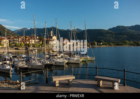 Feriolo, Italy - September 2, 2018: The small village of Feriolo near Baveno, located on Lake Maggiore, Piedmont, Italy. Stock Photo