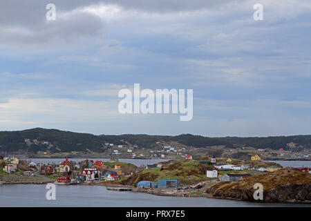 Town of Trinity. Trinity is a small town, located on Trinity Bay in Newfoundland and Labrador, Canada. Stock Photo