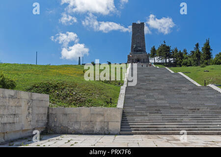 SHIPKA, BULGARIA - JULY 6, 2018:  Summer view of Monument to Liberty Shipka, Stara Zagora Region, Bulgaria Stock Photo