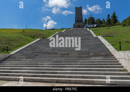 SHIPKA, BULGARIA - JULY 6, 2018:  Summer view of Monument to Liberty Shipka, Stara Zagora Region, Bulgaria Stock Photo