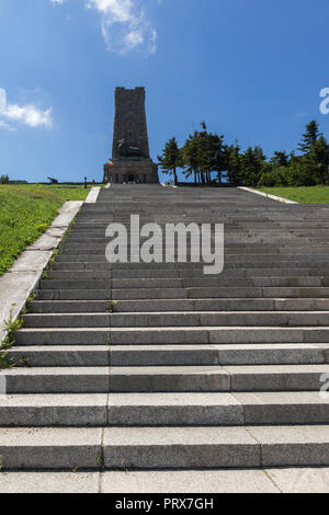 SHIPKA, BULGARIA - JULY 6, 2018:  Summer view of Monument to Liberty Shipka, Stara Zagora Region, Bulgaria Stock Photo