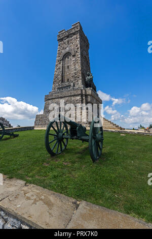 SHIPKA, BULGARIA - JULY 6, 2018:  Summer view of Monument to Liberty Shipka, Stara Zagora Region, Bulgaria Stock Photo