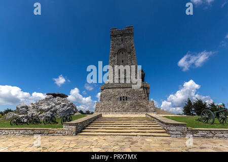 SHIPKA, BULGARIA - JULY 6, 2018:  Summer view of Monument to Liberty Shipka, Stara Zagora Region, Bulgaria Stock Photo