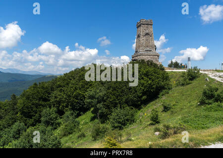 SHIPKA, BULGARIA - JULY 6, 2018:  Summer view of Monument to Liberty Shipka, Stara Zagora Region, Bulgaria Stock Photo