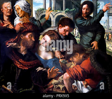 The Calling of the Apostle Matthew 1548 Jan Sanders van Hemessen 1500-1560 Belgium Belgian Stock Photo