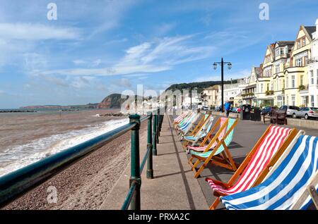 The seafront at Sidmouth on a summer's day east Devon England UK Stock Photo